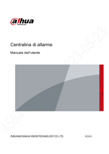 Manuale centrale di allarme Dahua