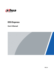 Manuale DSS Express Dahua