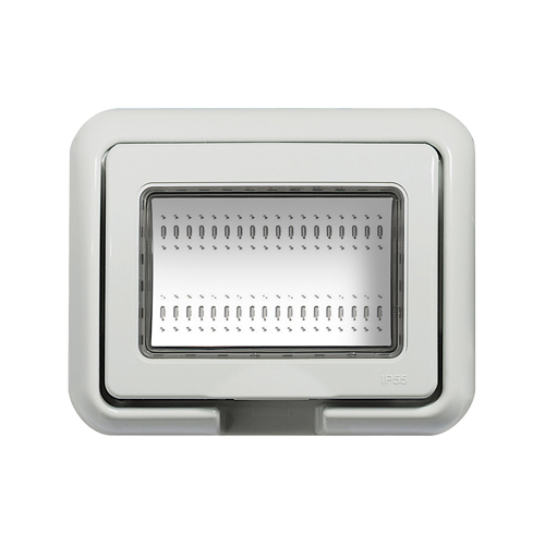 [6970597465657/0793541335228 - Placca idrobox 3P INT-LGT bianco] S8003B