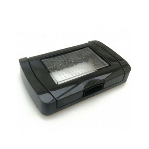 [6970597465893/0793541335235 - Placca idrobox 3P INT-LGT nero] S8003N