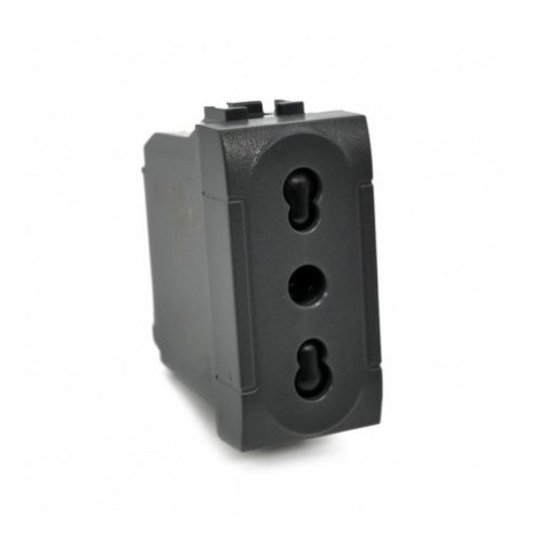 [Presa bivalente 10A/16A INT-LGT nero] 818N