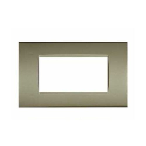 [6970597461000/0793541330384 - Placca 4P tecnopolimero INT-LGT champagne] 8004-11