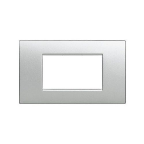 [Placca 4P tecnopolimero INT-LGT argento] 8004-09