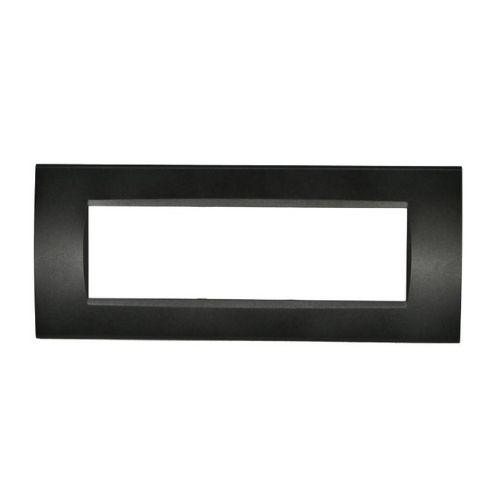 [Placca 7P tecnopolimero INT-LGT nero] 8007-02