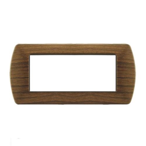 [6970311020117 - Placca 7P metallo INT-LGT legno ciliegio] 8807-12