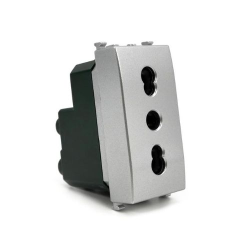 [Presa bivalente 10A/16A VMR-PLN argento] 618A