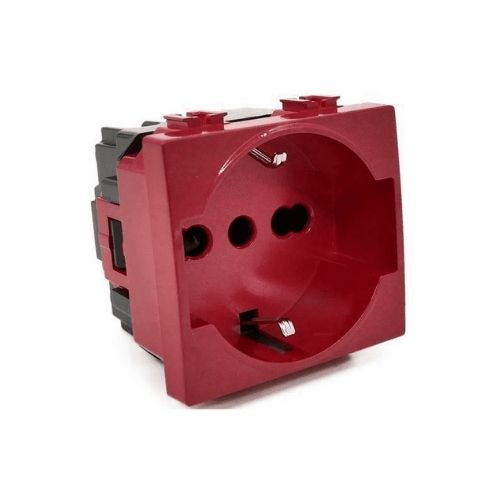 [Presa schuko 2.0 16A VMR-PLN rosso] 615R