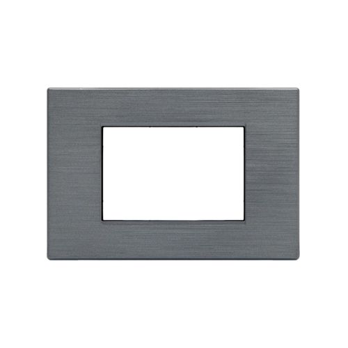 [Placca 4P tecnopolimero spazzolato INT-LGT grigio] 8004SL-8