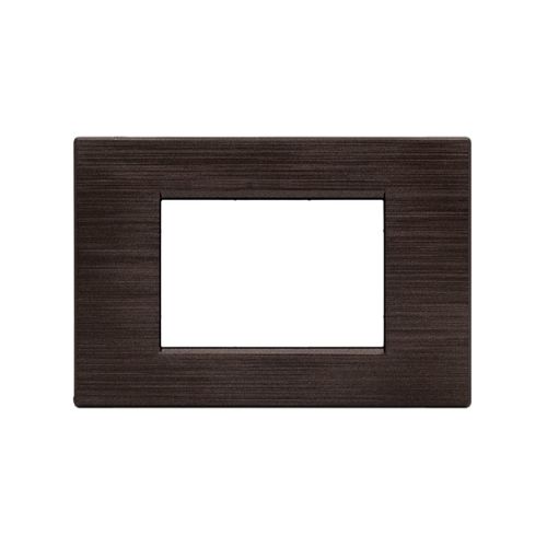 [Placca 4P tecnopolimero spazzolato INT-LGT testa di moro] 8004SL-7