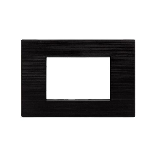 [Placca 3P tecnopolimero spazzolato INT-LGT nero] 8003SL-2
