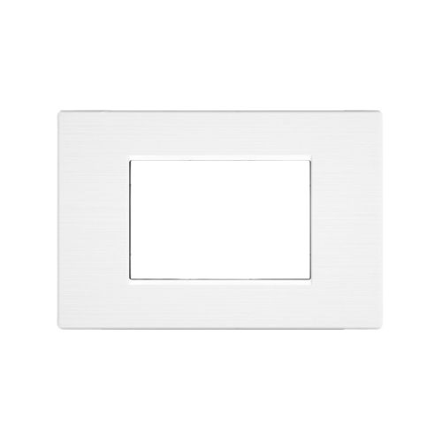 [Placca 3P tecnopolimero spazzolato INT-LGT bianco] 8003SL-1